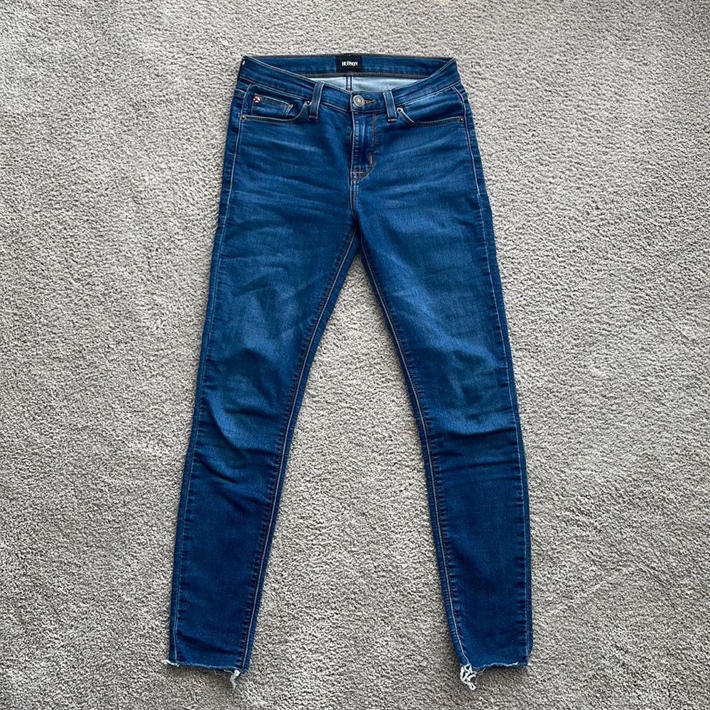 EUC Hudson Jeans Natalie Super Skinny Raw hem sz 25